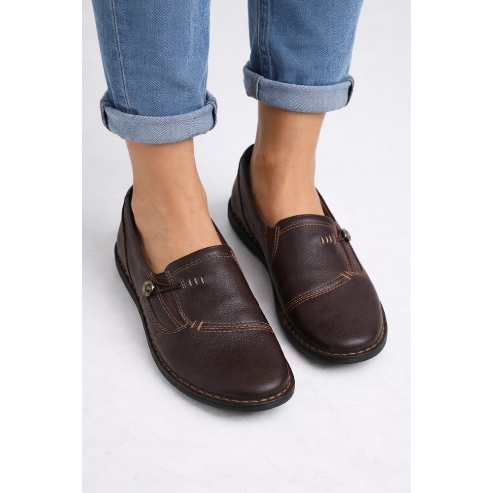 NEW Earth Spirit Gelron 2000 Size 9.5 Leather Brown with Tan Stitching